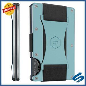 Slim RFID Blocking Metal Wallet with Money Clip - Holds 12 Cards